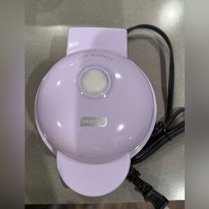 New!  DASH Purple Mini Waffle Maker-Spring designs. Never used.